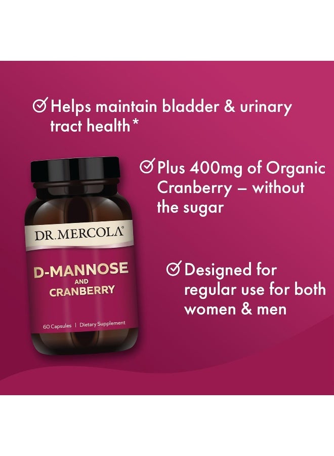 Dr. Mercola D-Mannose and Cranberry, 30 Servings (60 Capsules), Dietary Supplement, Supports Urinary Tract Health, Non-GMO - Image 5